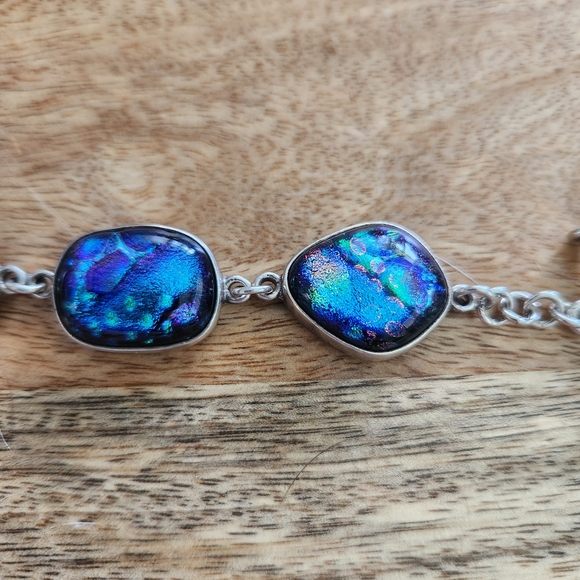Vibrant Dichroic Glass Bracelet - Picture 6 of 11